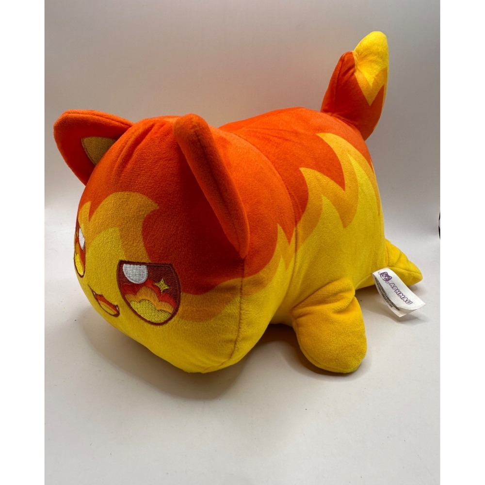 Aphmau Meemeows Large 10" Elements Fire Kitty Cat Kitten Flames Orange Yellow